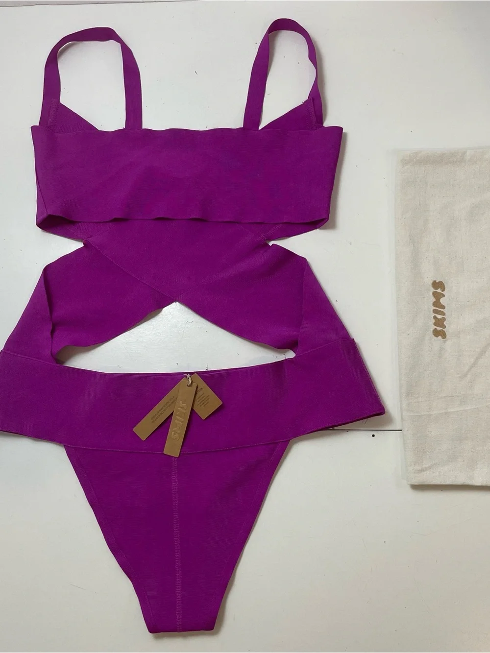 NEW SKIMS Knit Beachwear Bandage Monokini 1 Piece Bodysuit Sz 2X Lollipop~ w tag